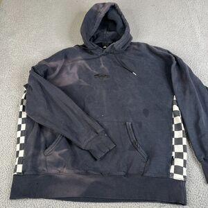 Quiksilver Sweatshirt Hoodie Mens XXL Embroidered Sweater Heavyweight Distressed